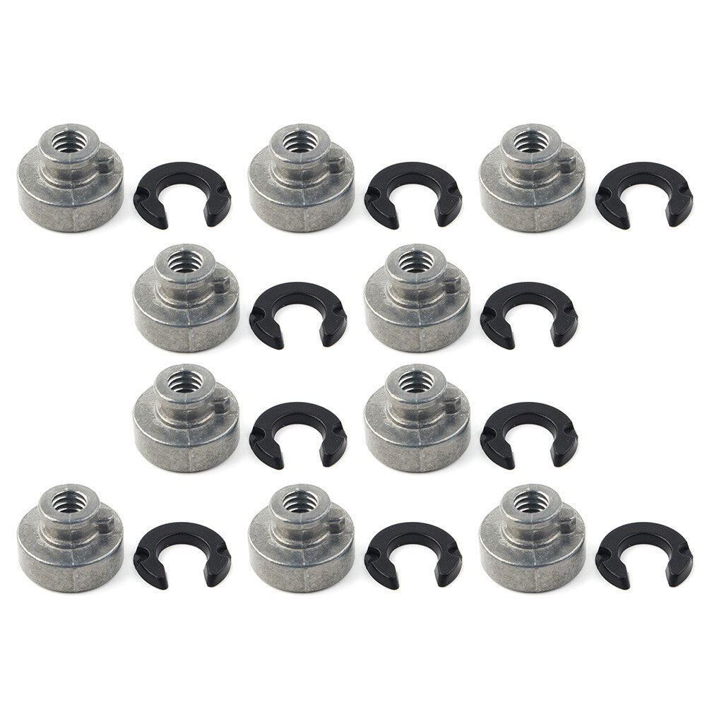 10x Rear Fender Passenger for Seat Bolt Tab Screw Nut Knob Cover for Harley Davidson