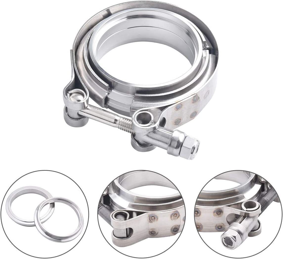 Stainless steel 2.5-inch V-band flange + lip-type turbo downpipe exhaust kit