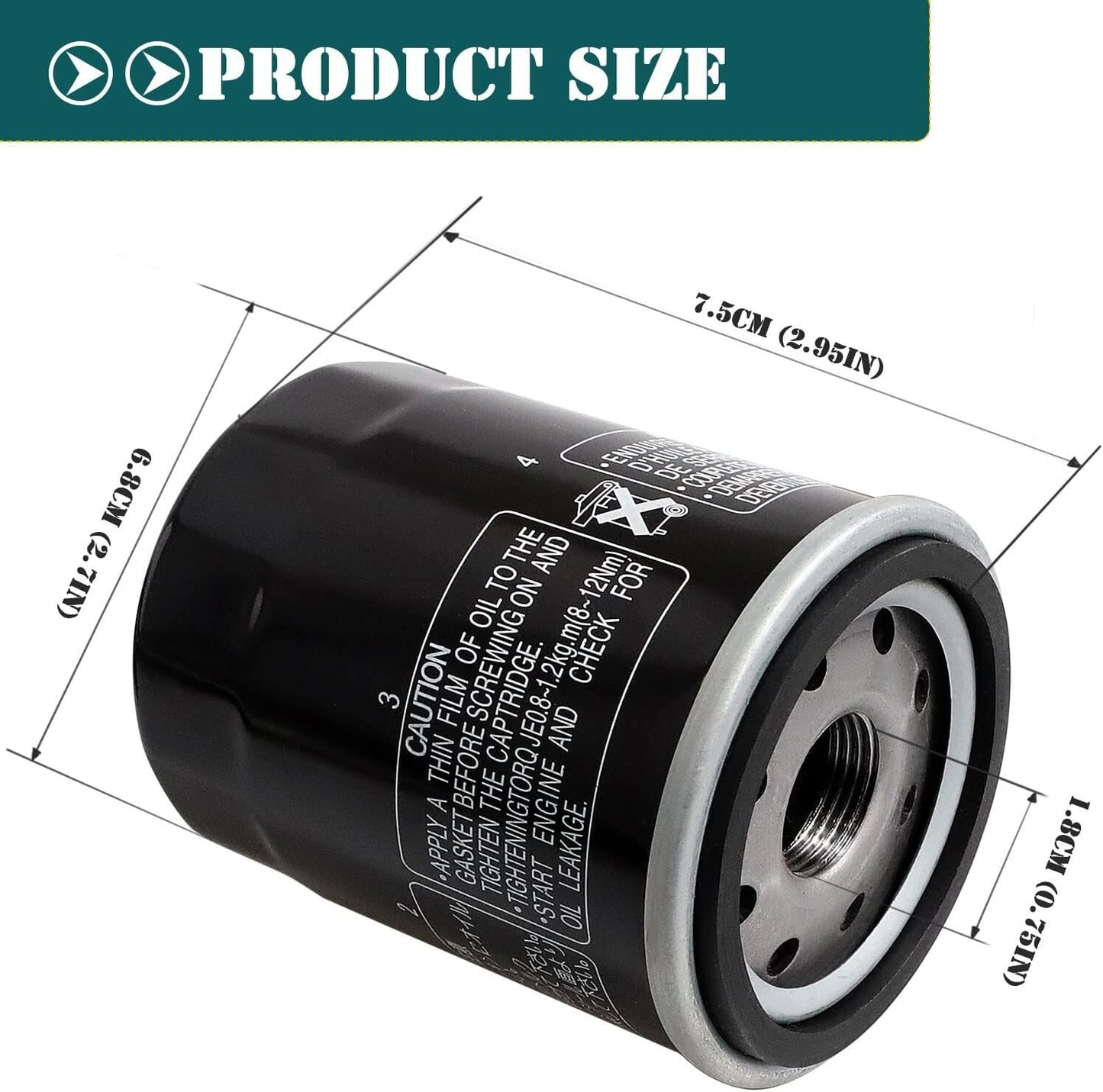 Oil Filter for Polaris Ranger700 900 570 Crew XP,RZR S 800,RZR 4 800/900 2540086