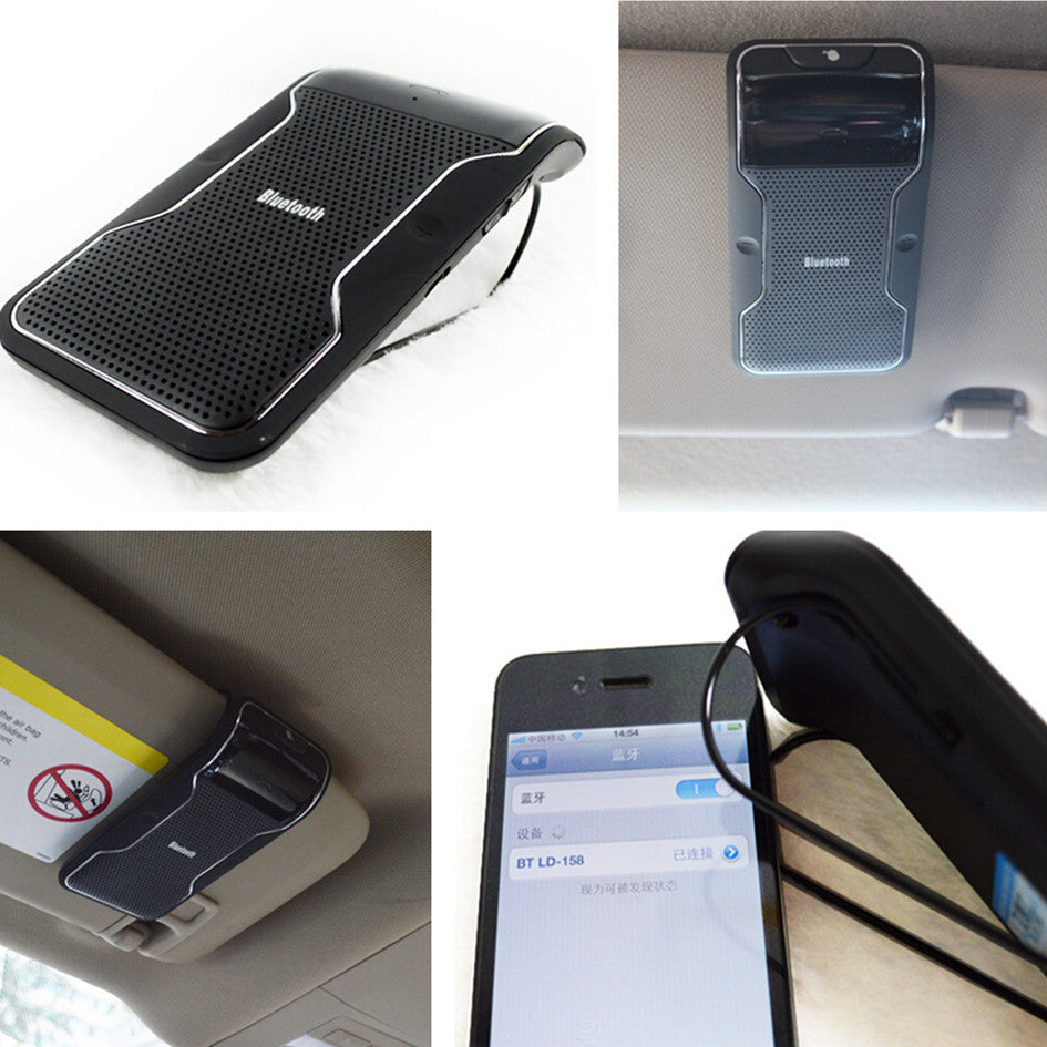 Car Sun Clip Multipoint Wireless Bluetooth Hands Speakerphone