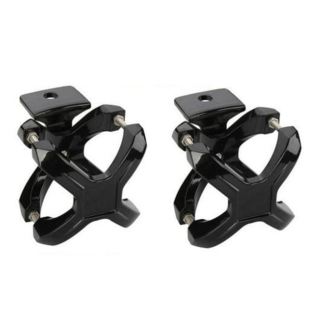2Pcs X-Clamp Bull Bar Car Bumper Mount Brackets Kit For 2-3 LED Light Holder
