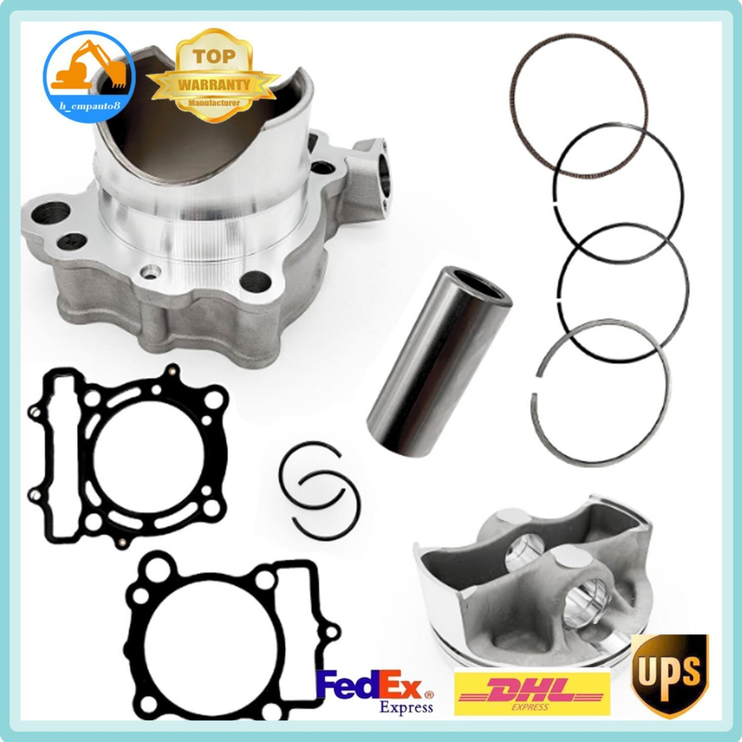 Cylinder Piston Rings Gaskets Kit STD 77mm for Kawasaki KX250F KXF250 2009-2016 41