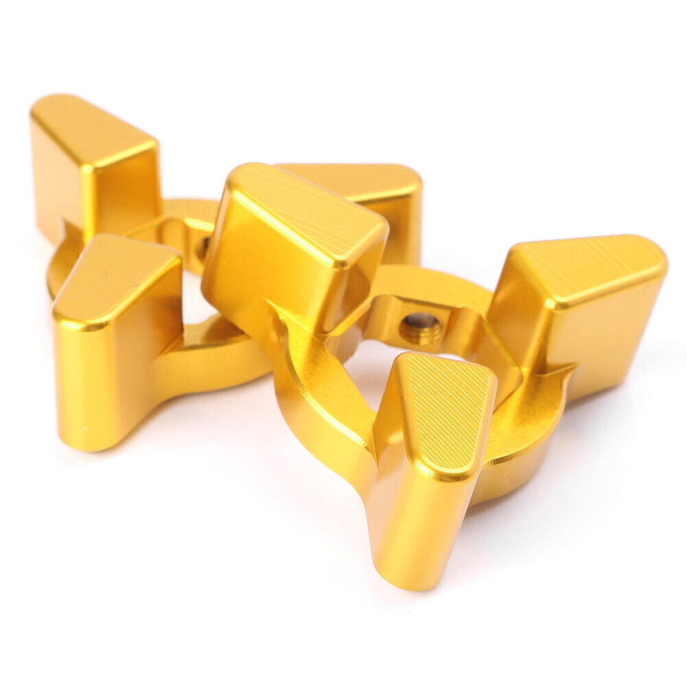 Front Anodized Fork Preload Adjusters Motorcycle Universal Fit 14mm Caliber Gold