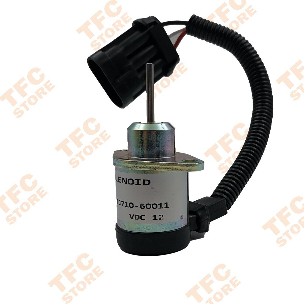 12V Stop Solenoid for Kubota V2607 Bobcat A300 A770 S160 S185 S205 S220 S250