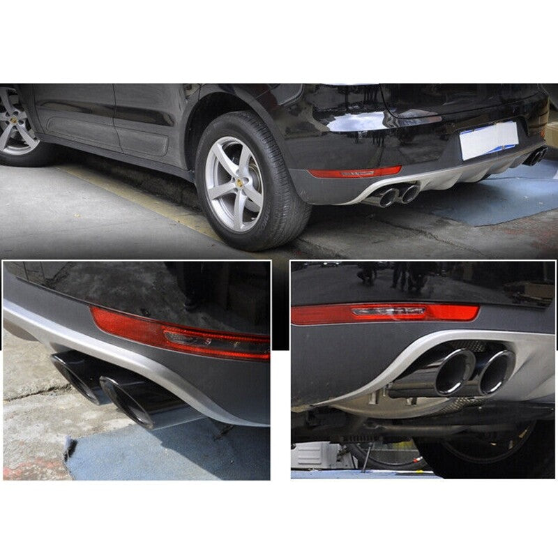 Pair for Porsche Macan GTS 2014-2018 Car Exhaust End Tips Muffler Pipe Chrome HJ Q
