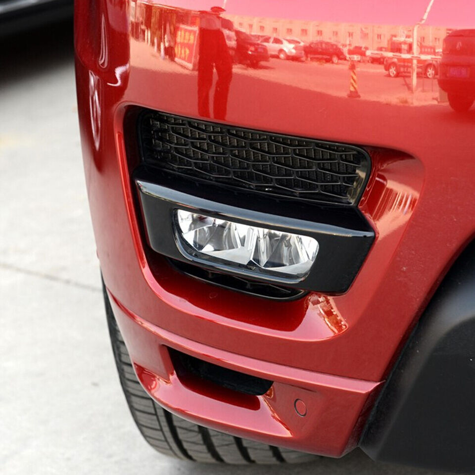 2pcs Black Front Fog Light Cover Trim for Land Rover for Range Rover Sport 2014-2017
