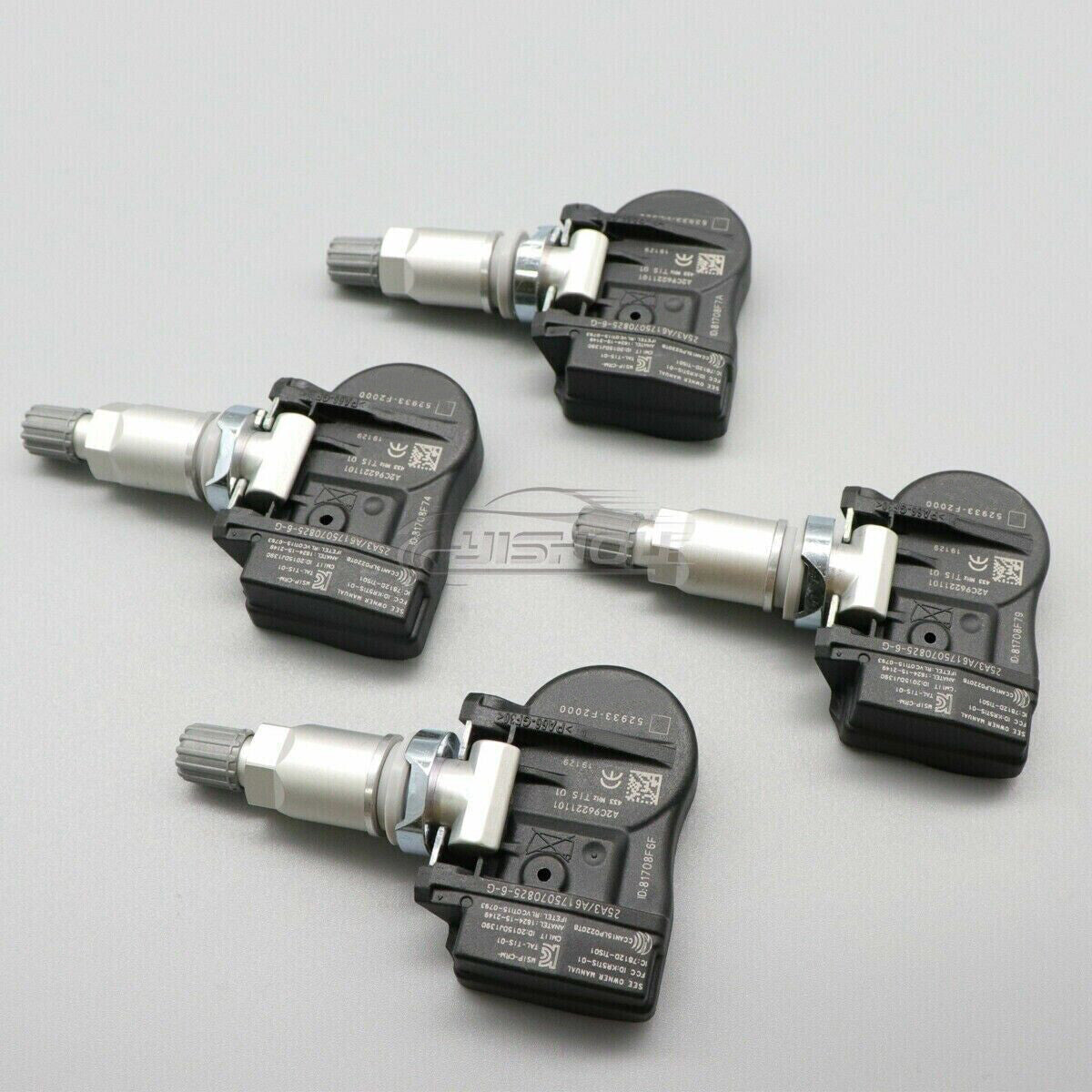 4PCS TPMS Tire Pressure Sensor 52933-F2000 for Hyundai for Elantra for Kia Rio 433MHz Q