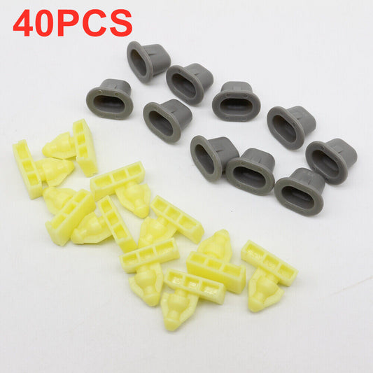 40pcs for Nissan for Infiniti Car Wheel Well Opening Moulding Clips & Grommets Kit
