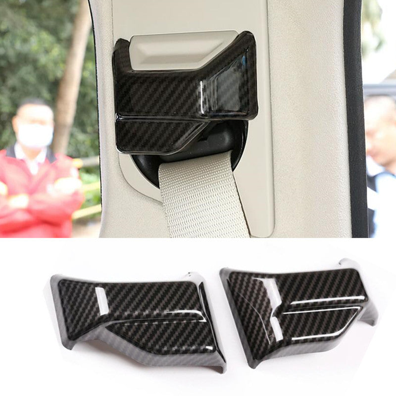For 19-23 for Benz G-Class W464 G63 Carbon fiber ABS Seatbelt Hole Panel Cover Trim n