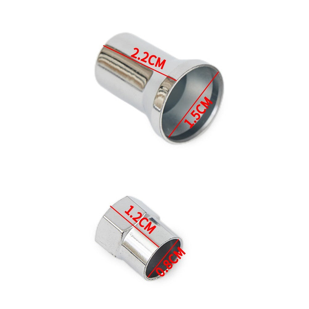 AU TR413 Chrome Car Truck Tire Wheel Tyre Valve Stem Hex-Caps- With Sleeve Cover v