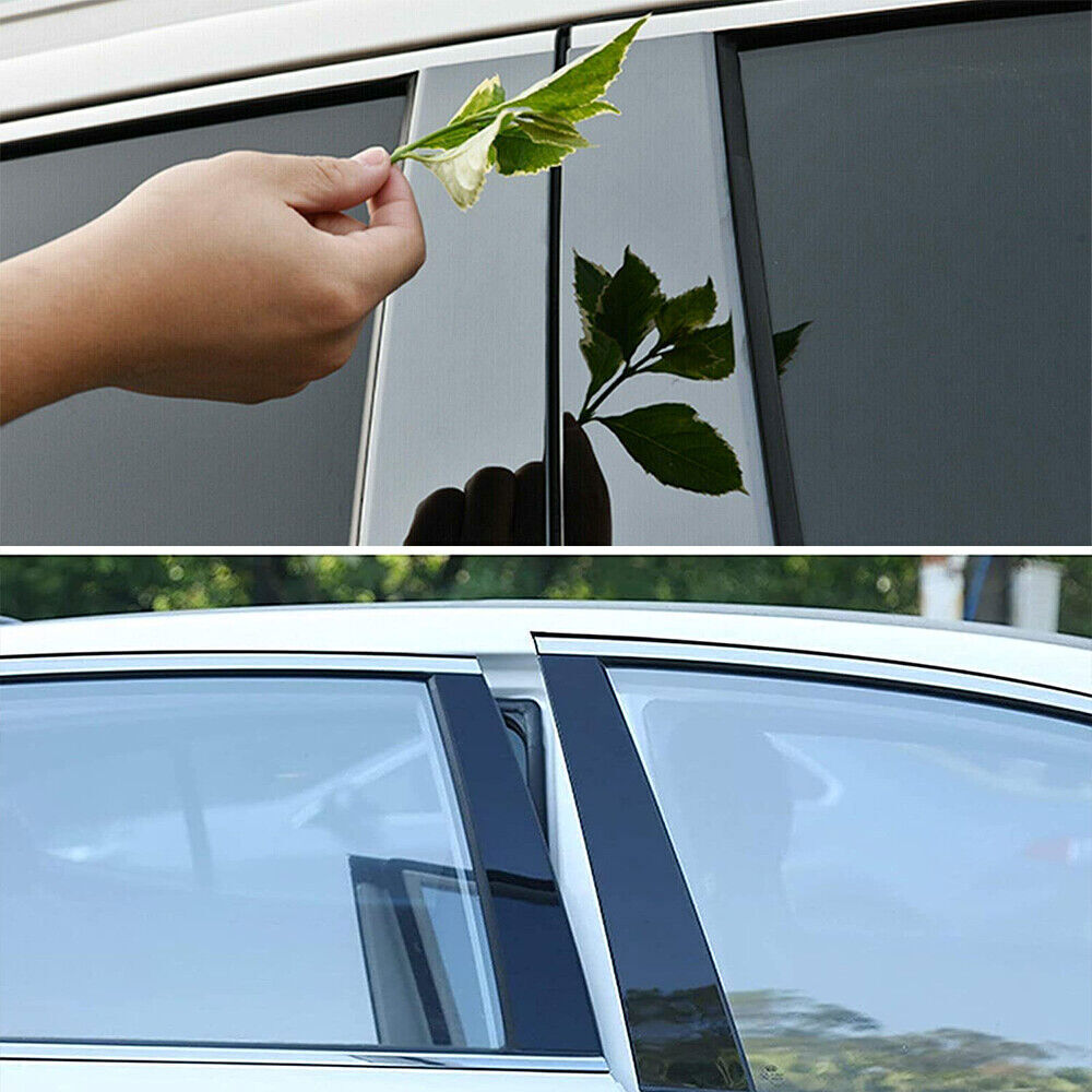 Black Pillar Posts for Toyota for Camry 2018-2022 8pc Set Door Trim Piano Cover Kit