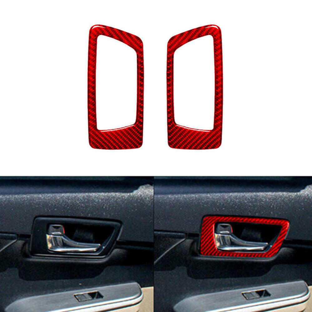 2X Carbon Fiber Rear Door Lift Control Cover Trim For Matrix 2009-2014 v