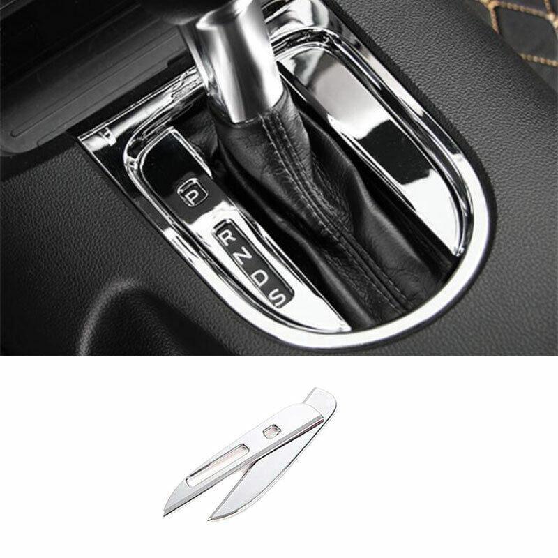 for Ford for Mustang 2015-2022 Chrome Central Gear Shift Panel Trim Frame Cover 2PCS