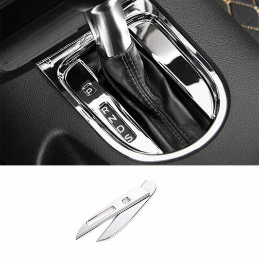 for Ford for Mustang 2015-2022 Chrome Central Gear Shift Panel Trim Frame Cover 2PCS