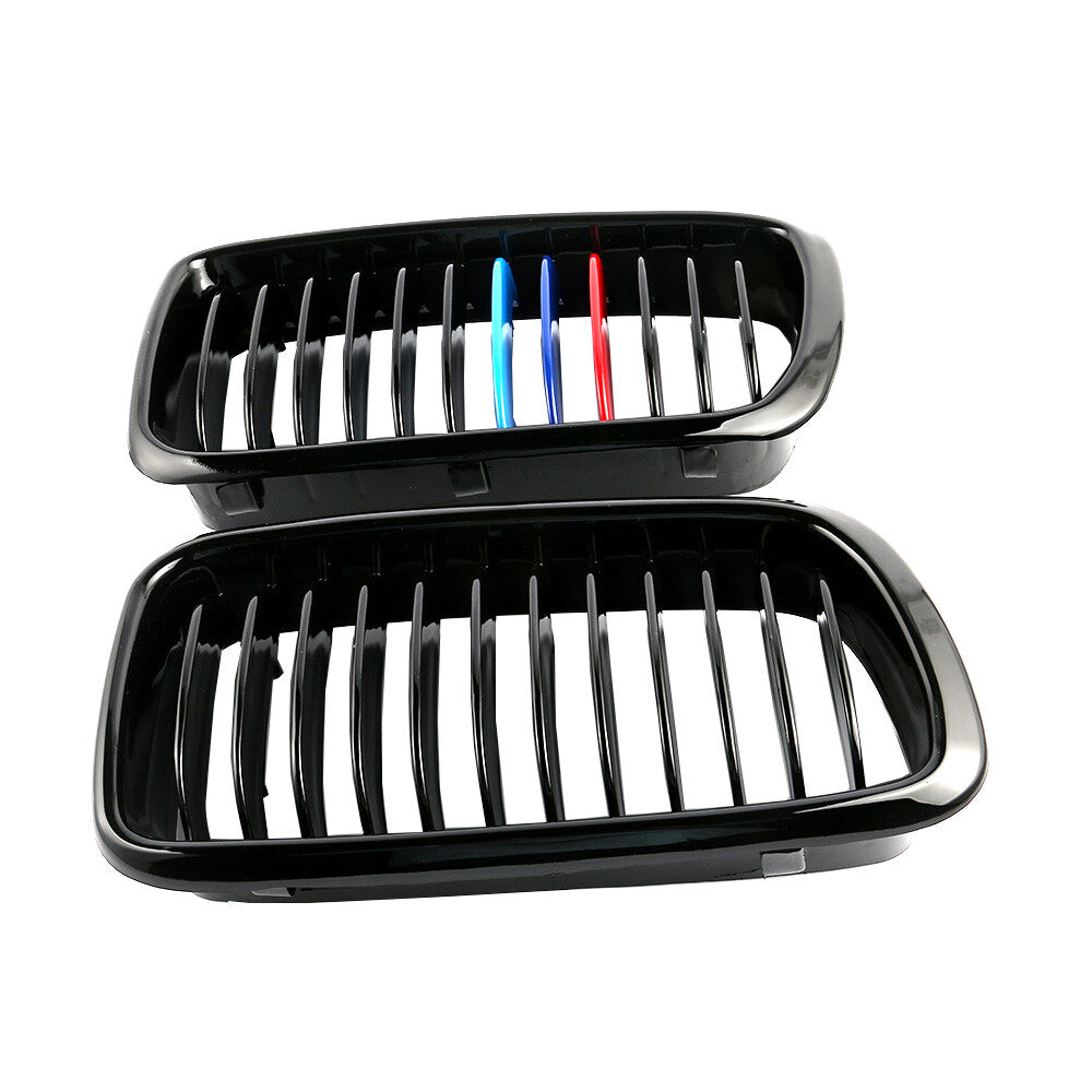 ABS Kidney M-Color Grille for 1998-2001 for BMW 7-Series E38 740i Saloon Gloss Black