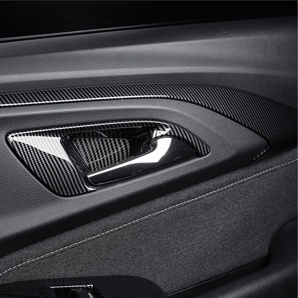 for Chevy Trailblazer 2021-2023 ABS Carbon Inner Door Handle Bowl Molding Trim n