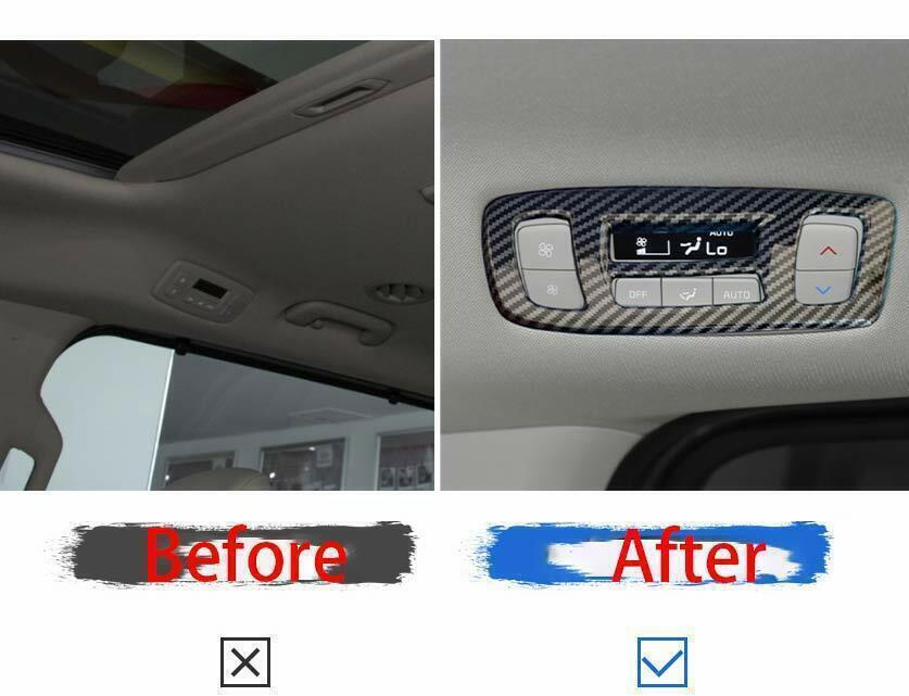 Rear Roof AC Button Control Frame Trim Fit for Kia Carnival 22-2023 Carbon Fiber
