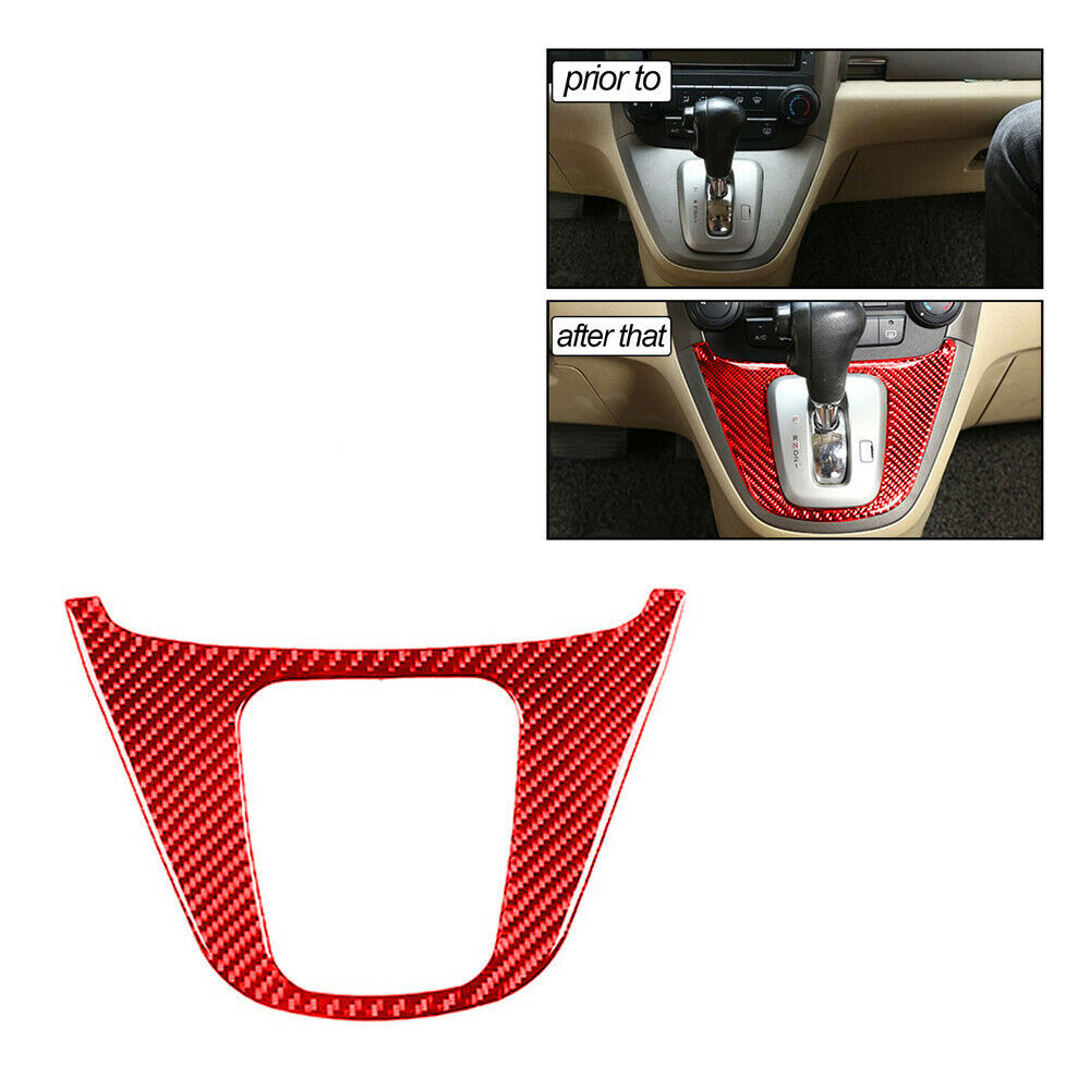 Red Carbon Fiber Manual Transmission Frame Cover for Honda CR-V CRV 2007-2011 Q