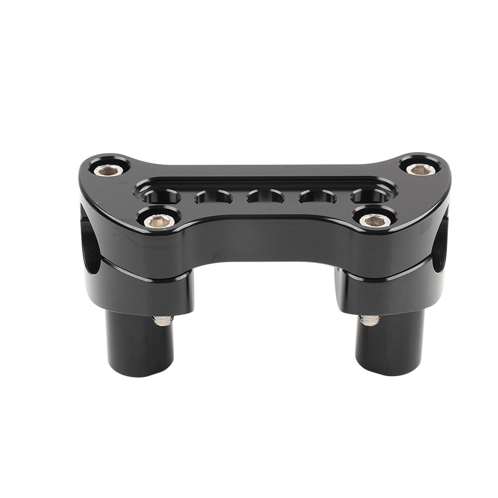 2 Straight Handlebar Riser Top Clamp for Harley Dyna Touring Road Glide Black