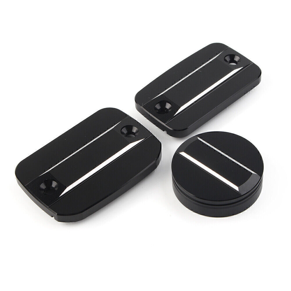 for DUCATI Scrambler 1100 18-22 Black Front Rear Brake Reservoir Fluid Cover Cap