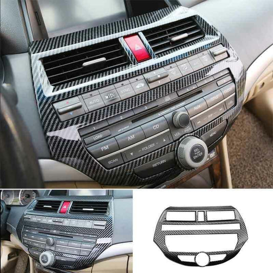 for Honda Accord 2008-2013 ABS Carbon Fiber Console CD Switch Control Panel Trim