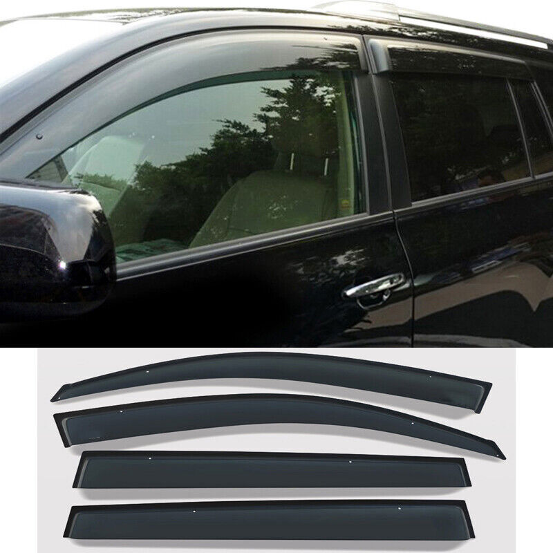 for Toyota Highlander 2008-13 black Window Visors Sun Rain Guard Vent Deflectors