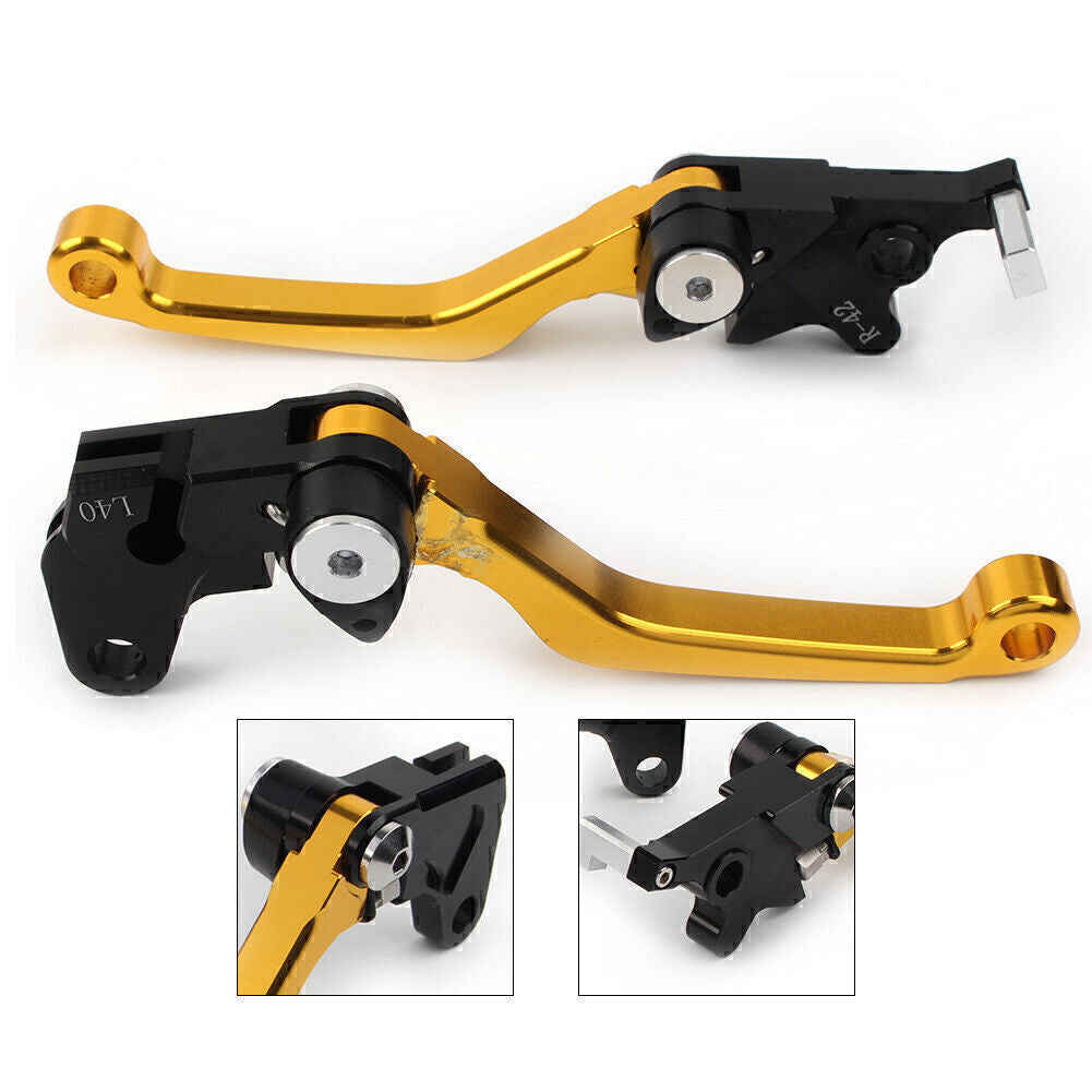 Fit for Suzuki DRZ400S DRZ400SM DRZ400E 2000-2022 CNC Pivot Clutch Brake Levers GOLD