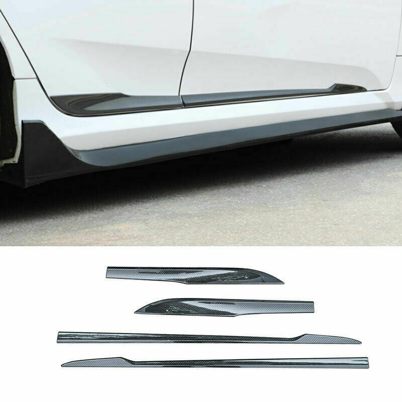 Door Body Side Molding Strips Cover Carbon Fiber ABS for Honda for Civic 2016-2021
