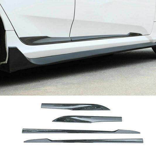 Door Body Side Molding Strips Cover Carbon Fiber ABS for Honda for Civic 2016-2021