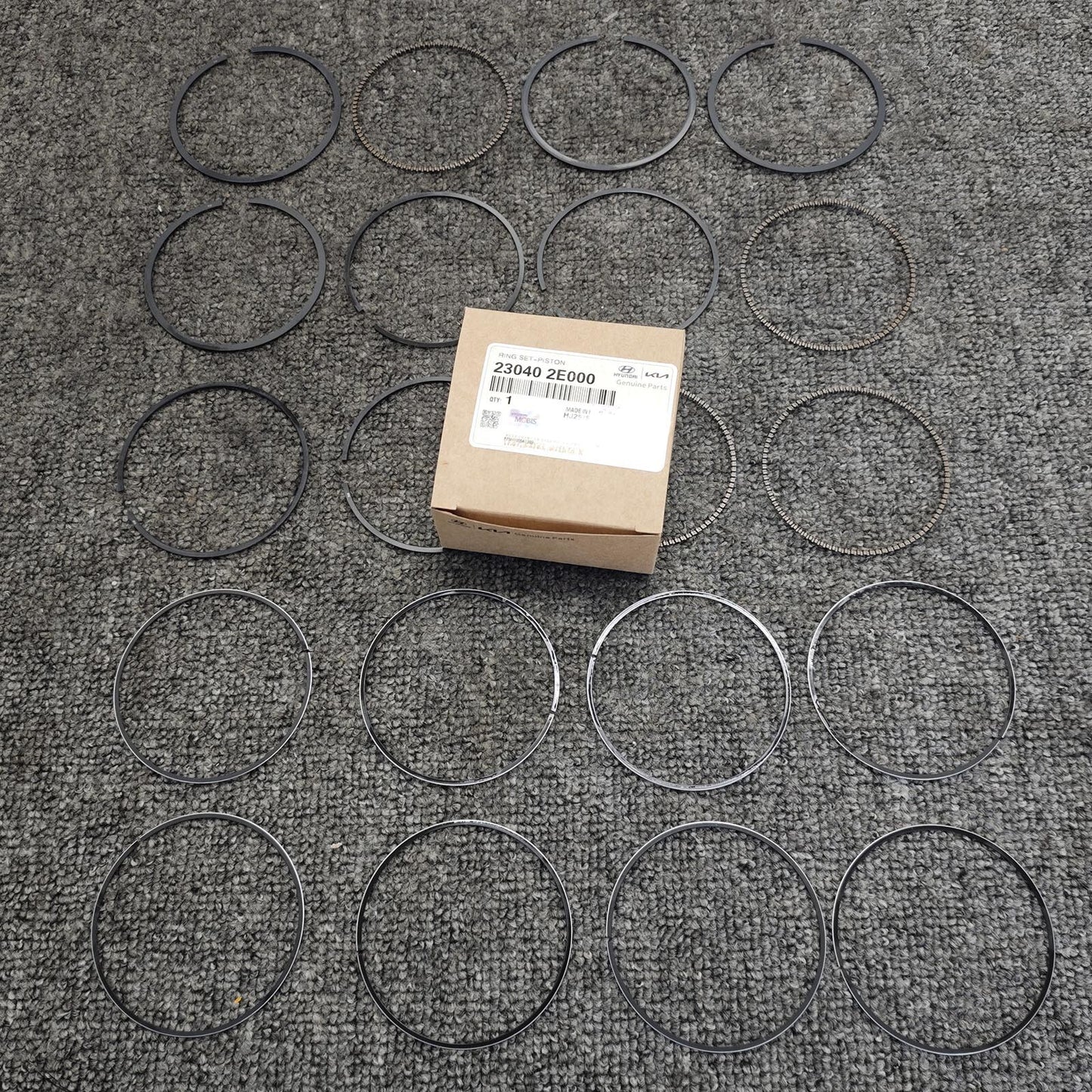230402E000 Piston Ring STD for Kia Soul 2.0L (2011-2013) and for Elantra 1.8L (2011-2013).