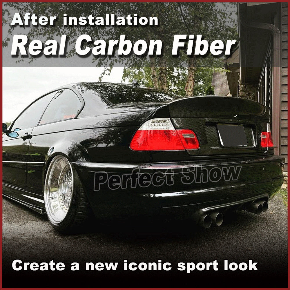 Carbon Fiber Rear Trunk DuckBill Boot Spoiler Wing for BMW E46 Coupe M3 2000-05