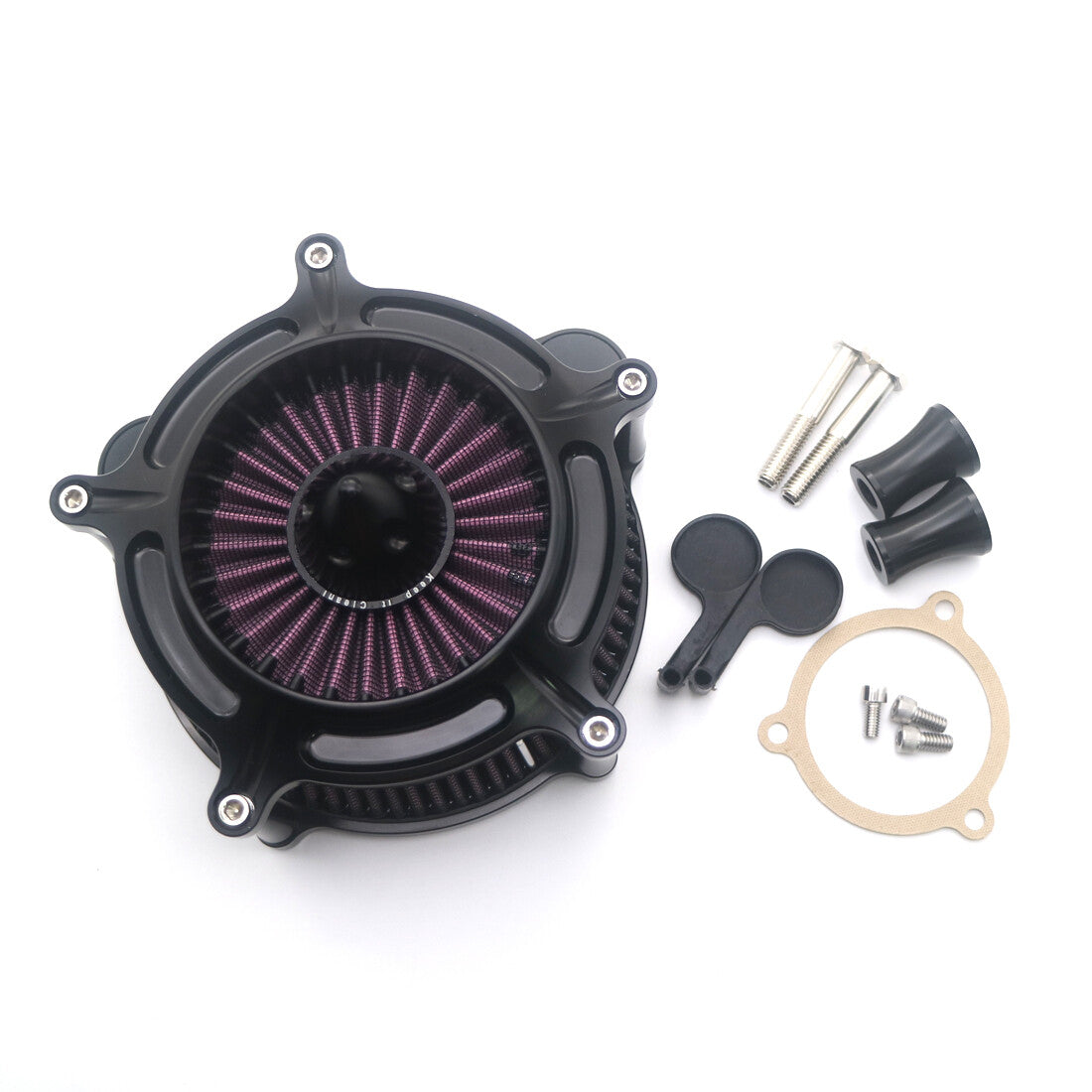 Black CNC Turbine Air Cleaner Intake Filter System For Softail Touring 2014-2015 Q