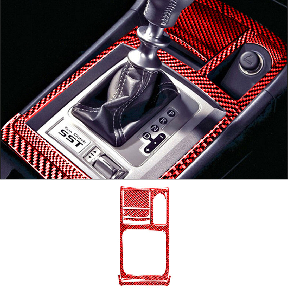 Red Carbon Fiber Center Control Panel Cover Trim for Jeep for Wrangler JK 2011-2017 v