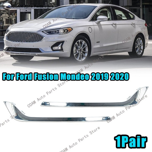 A pair of chrome-plated front fog light trim pieces for the 2019-2020  for ford  Mondeo Fusion.