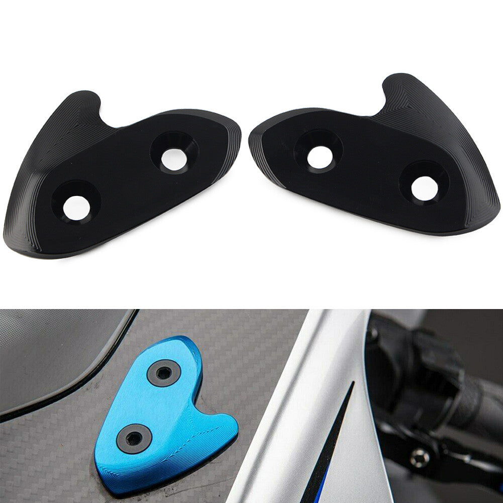 for Yamaha YZF-R1 2015-2019 Black Rearview Mirror Block Off Base Plates Cover