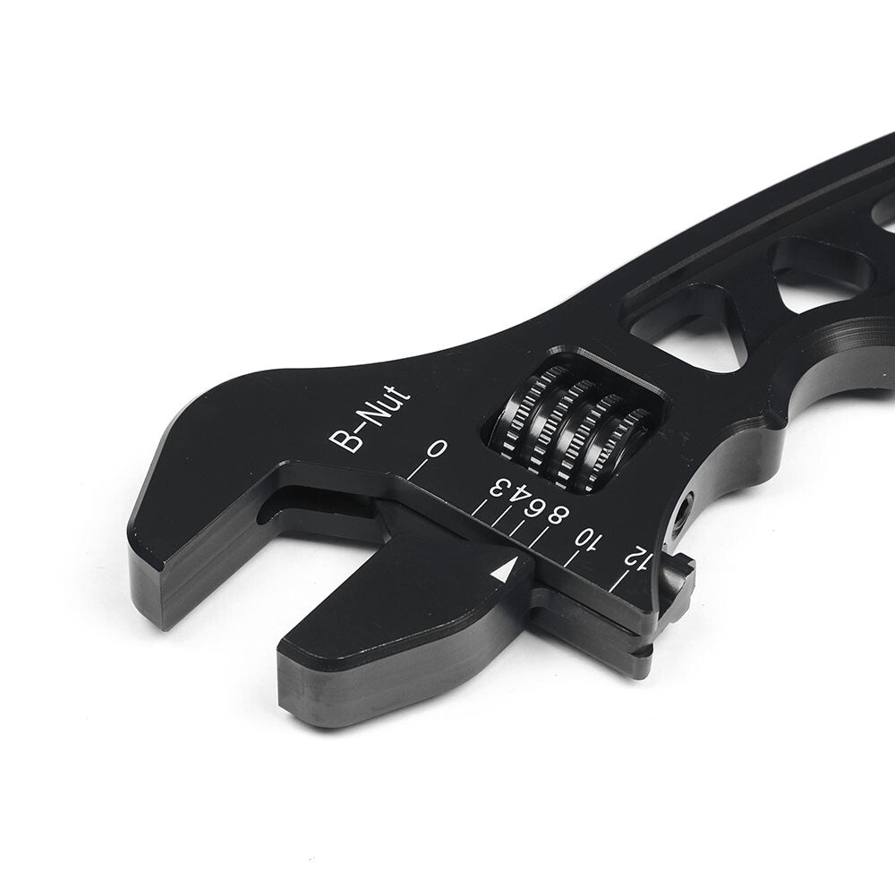 3AN-12AN Adjustable Wrench Tool Spanner Black Aluminum For Hose End Fittings