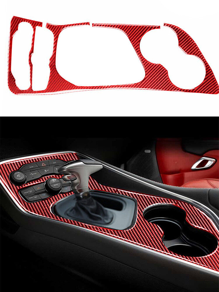 Red Carbon Fiber Passenger Glove Box Latch Trim Cover for KIA Sedona 2015-2016 v