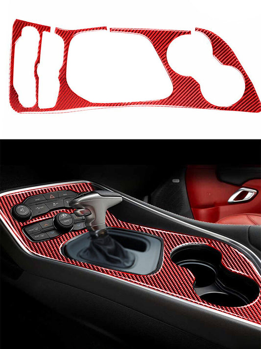 Red Carbon Fiber Passenger Glove Box Latch Trim Cover for KIA Sedona 2015-2016 v