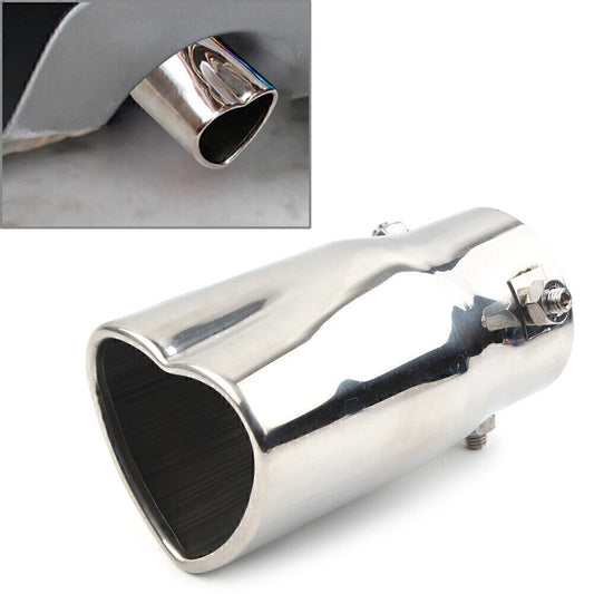 Heart Shaped Car Stainless Steel Chrome Rear Exhaust Pipe Tail Muffler Tip Q