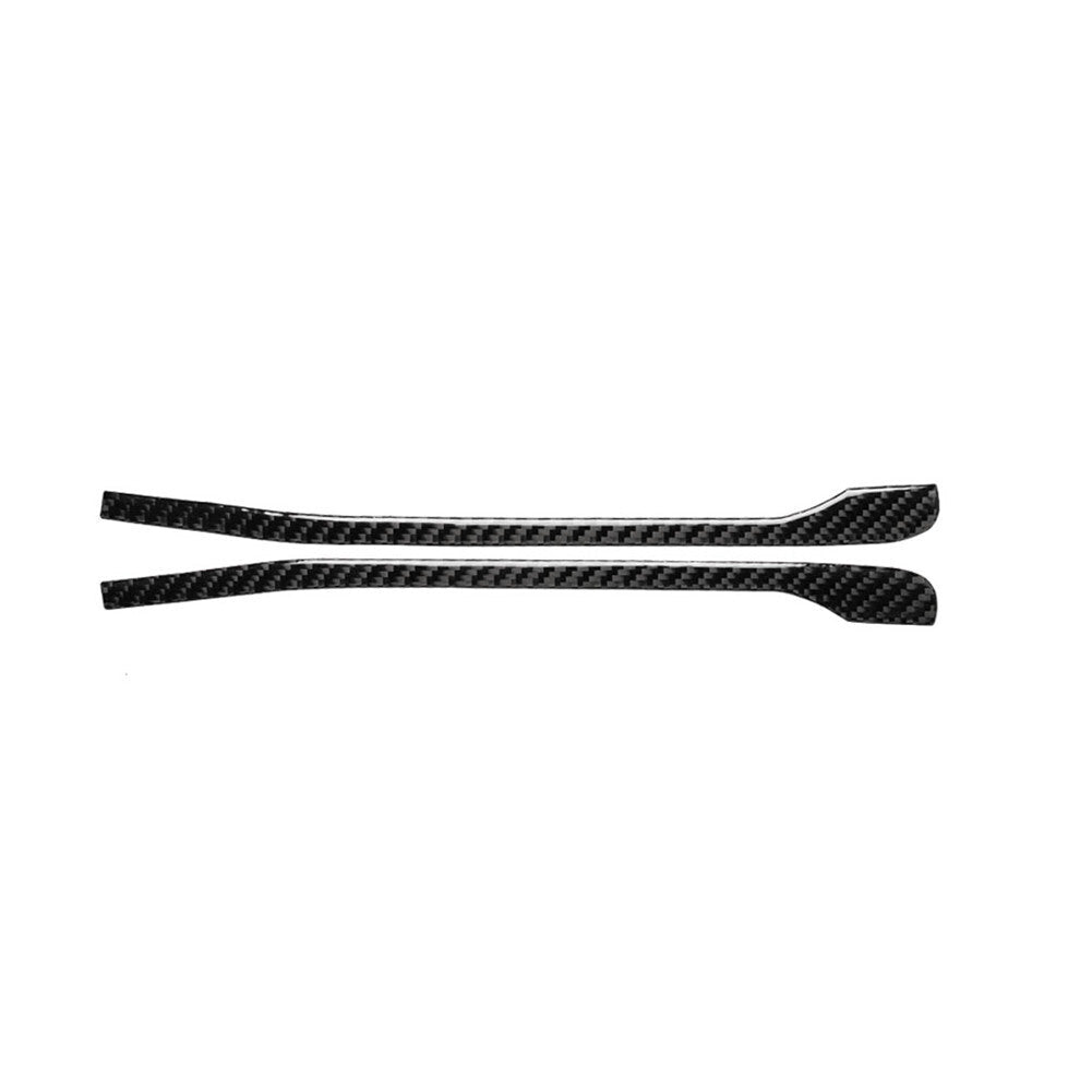 2X Rearview Mirror Bumper Strip Trim Interior Carbon Fiber for Audi Q7 2016-2019