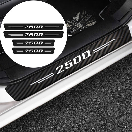 4pcs for Ram 2500 Carbon Fiber White Cab Door Sill Scuff Plate Protector Covers