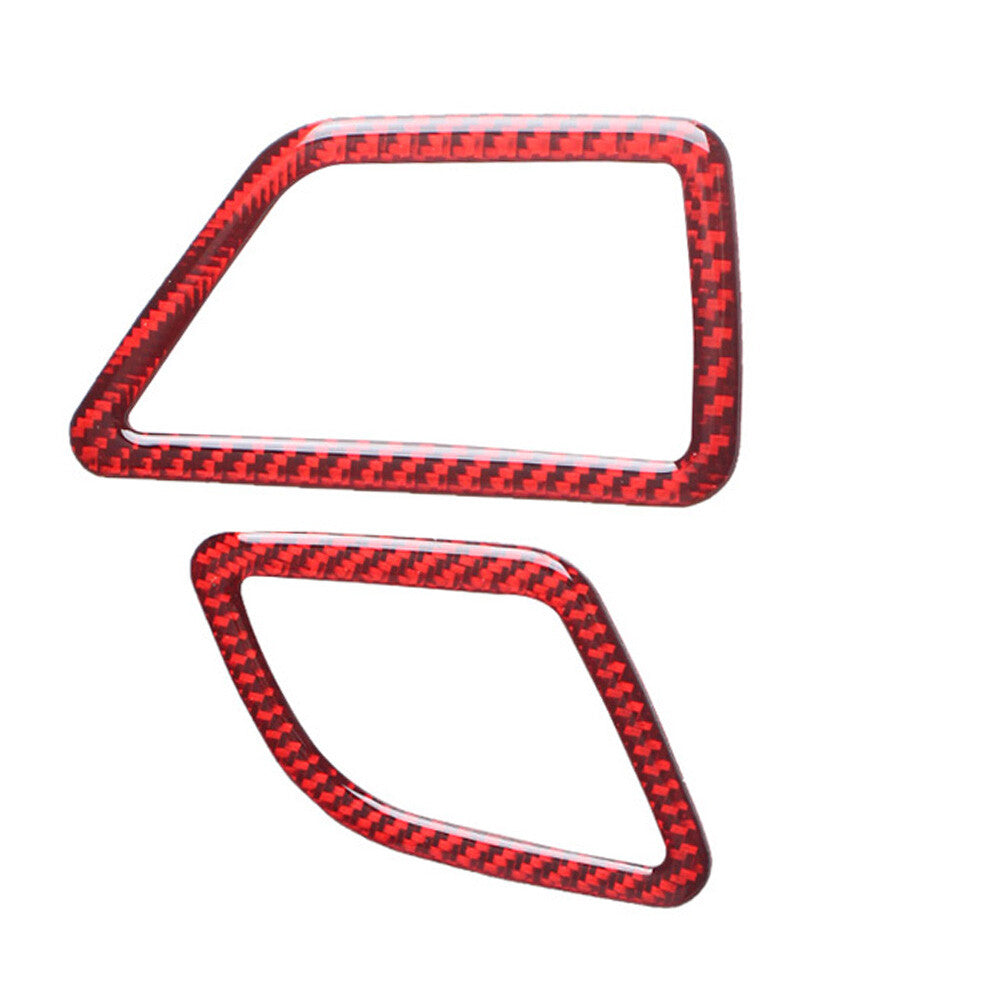 Red Carbon Fiber Dashboard Air Vent Outlet Trim for BMW 5 Series F10 2011-2017
