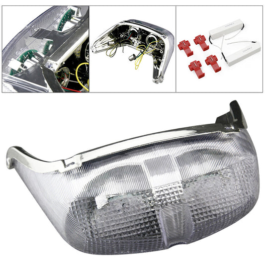 1x Clear LED Stop Tail Light Brake Turn Signals Fit for YAMAHA 1998 1999 2000 YZF R6