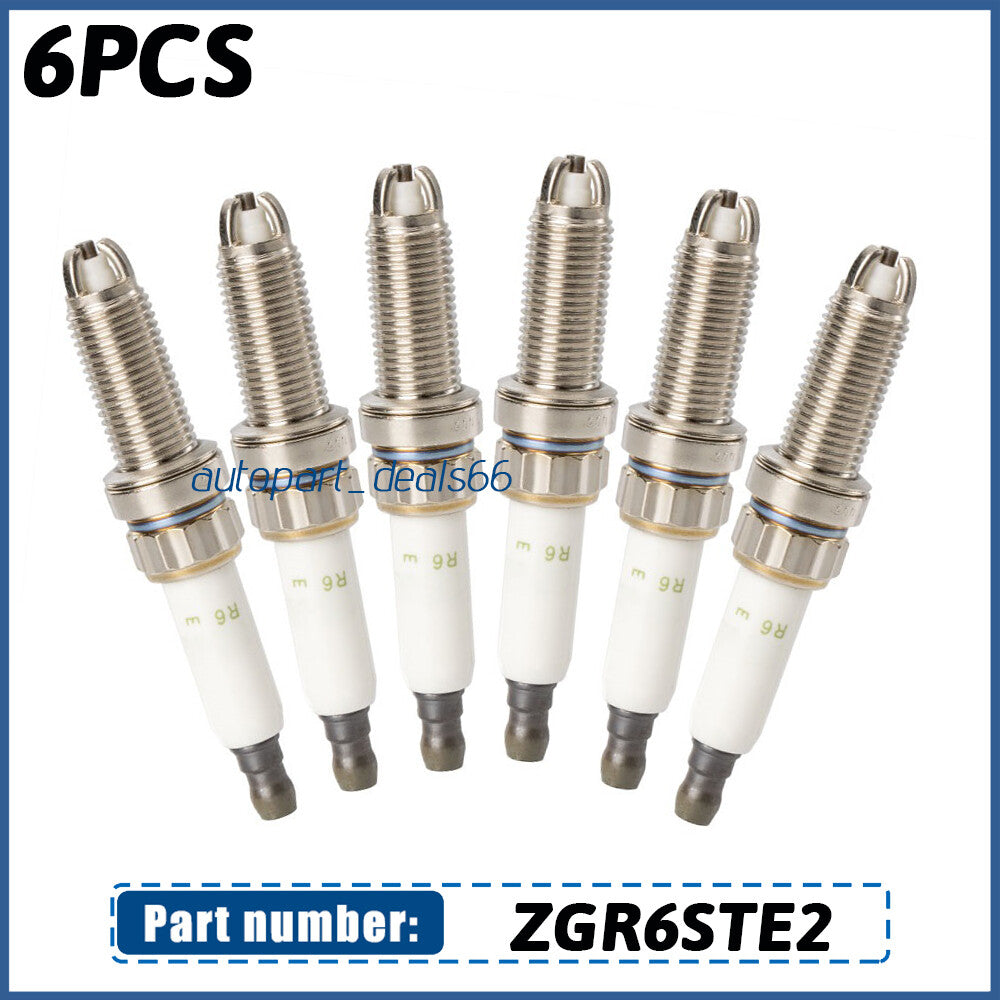 6pcs Spark Plugs ZGR6STE2 for BMW E60 E90 E92 E93 X6 135i 335i 535i 12120037244 Q