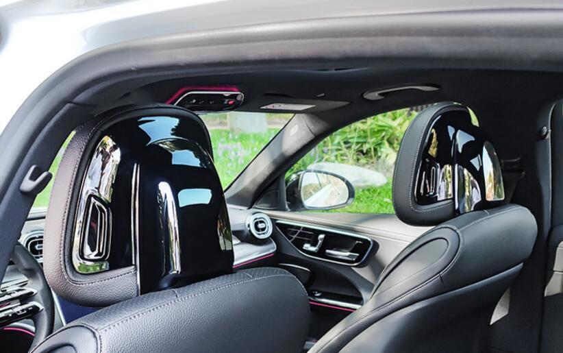 Fit for Benz EQE EQS 2023 Gloss Black for Seat headrest Cover Panel Trim 6PCS B n