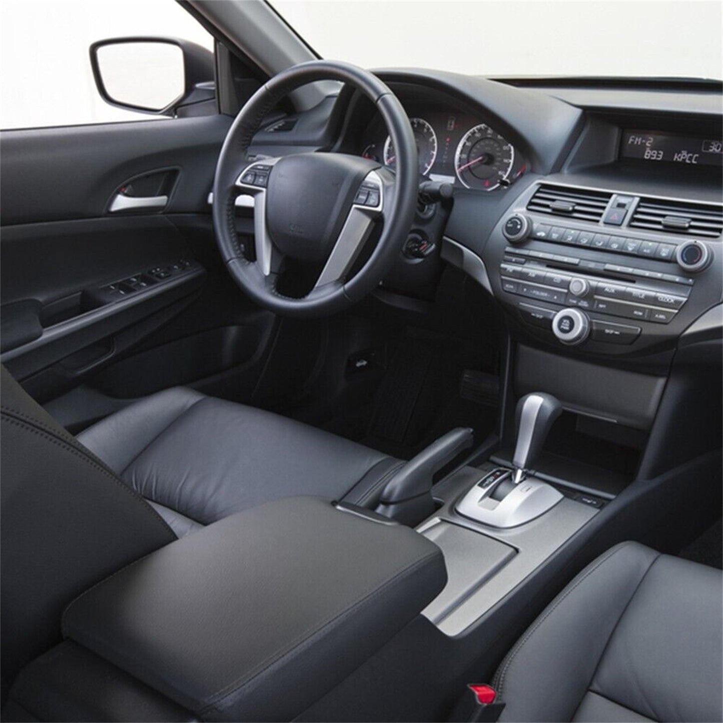 Armrest Black Leather Cover for Honda Cars Accord 2008-12 Sedan Coupe Console