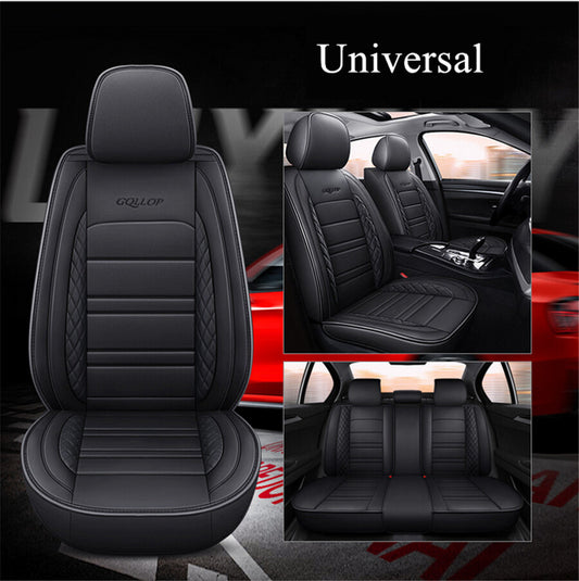 5D PU Leather Car Cushion for Seat Covers Car-styling Full Surrounded Front+Rear US Q