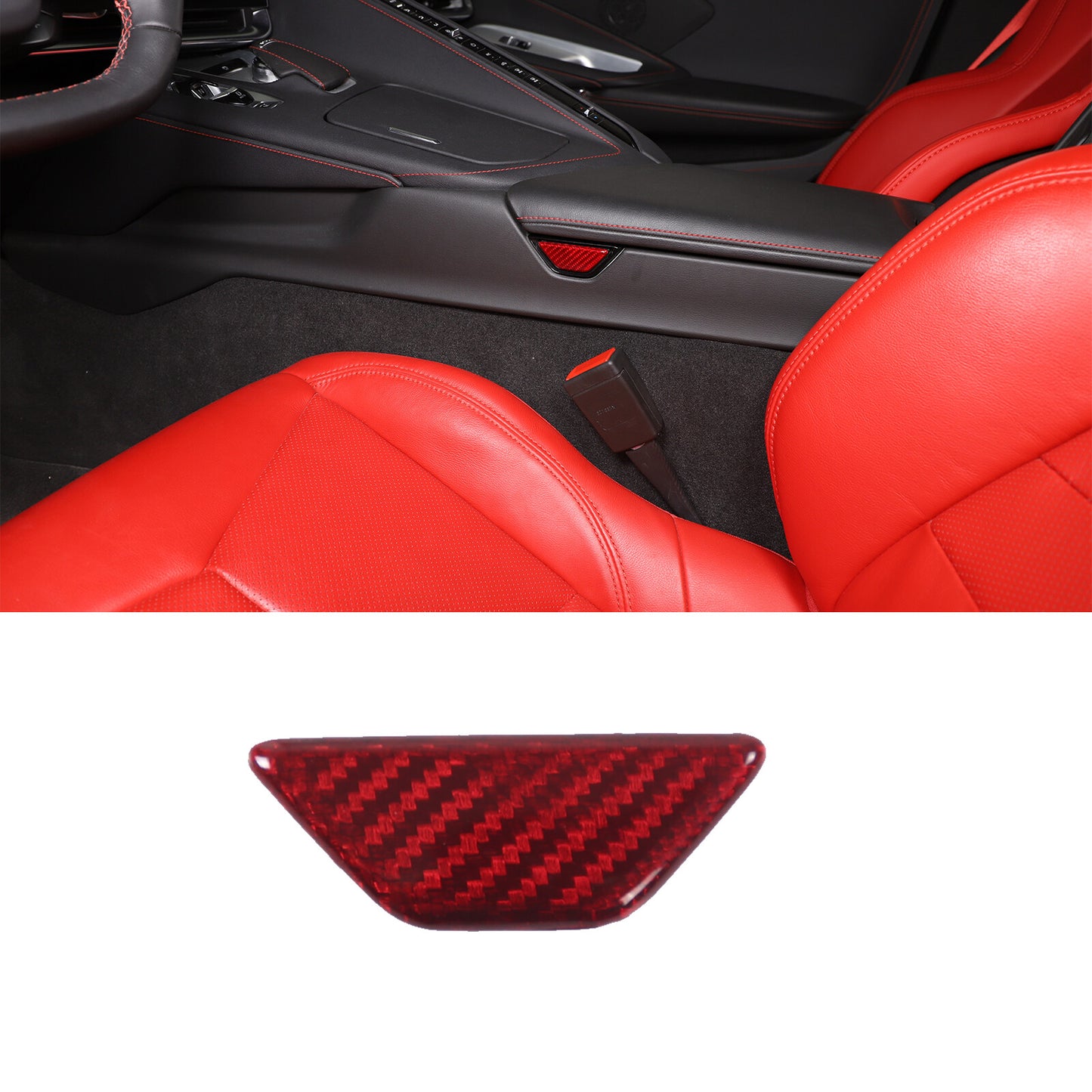 Red Alloy Steering Wheel Emblem Ring Trim Trim for FJ Cruiser 2007-21- v