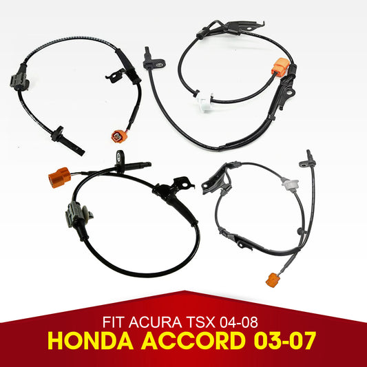4-piece front left and right speed sensors by Assy for Acura TSX (04-08) and for Honda Accord (03-07)