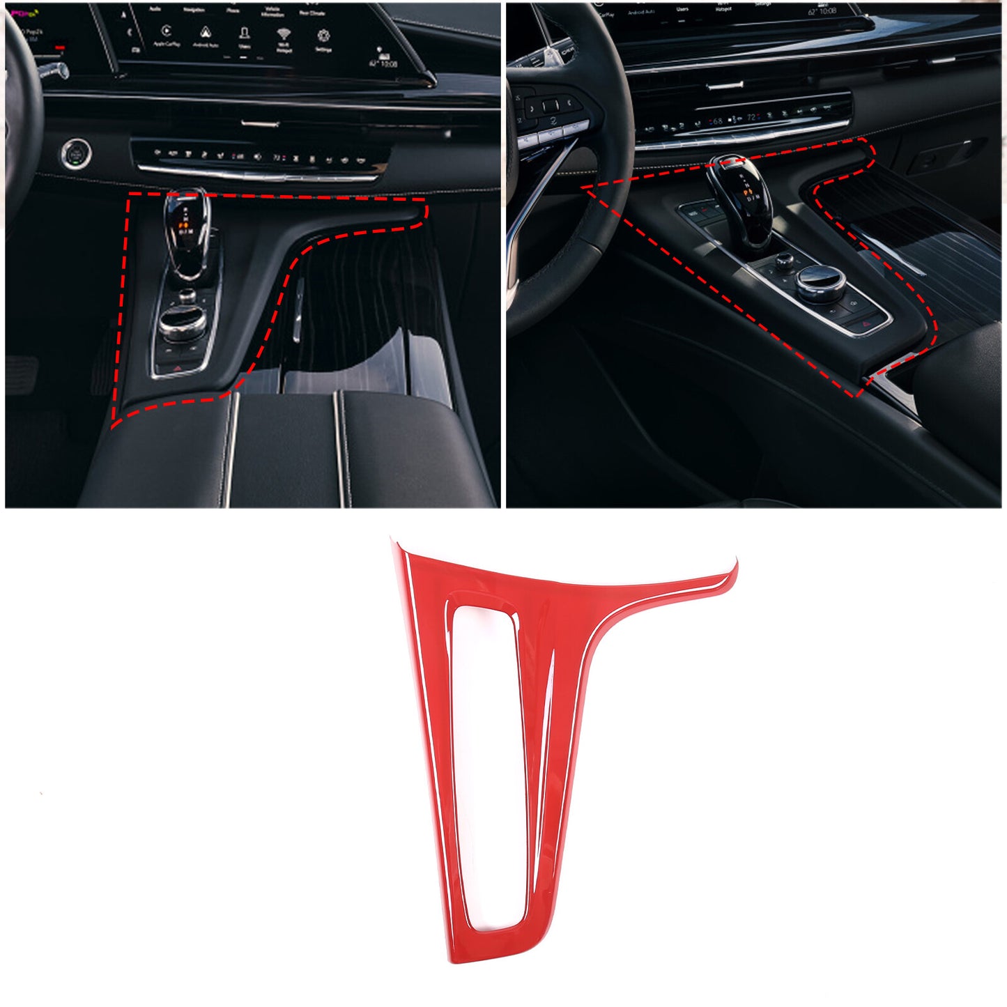 Suitable for Mazda CX-5 2017-2021 bright red front bumper grille emblem frame decoration 1P- v